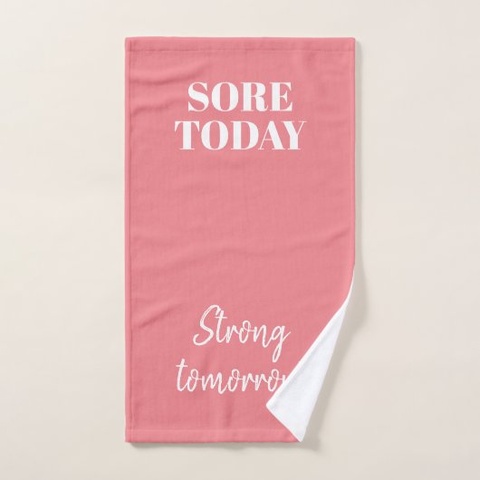 Pink Sore Aujourd'Hui Fort Demain Salle De Fitness (Serviette à main)