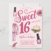Pink Spa Day Sweet 16 Invitation (Devant)