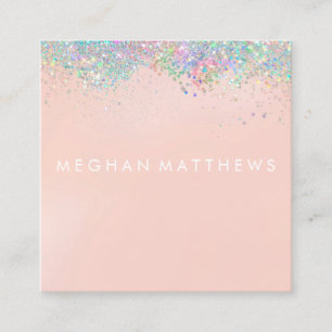 Pink Sparkle Beauty Stylist Carré Carte de visite