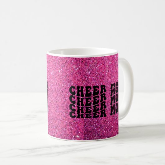Pink Sparkle Cheval Maman Coffee Mug (Devant droit)