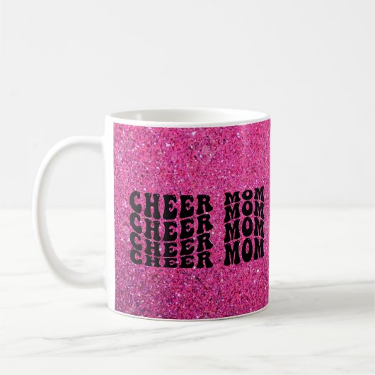 Pink Sparkle Cheval Maman Coffee Mug (Gauche)