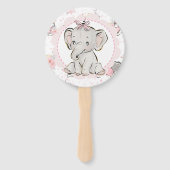 Pink Sparkle Elephant Hand Fans Handwaaier (Achterkant)