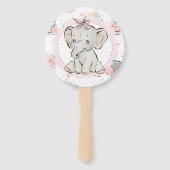 Pink Sparkle Elephant Hand Fans Handwaaier (Voorkant)