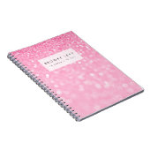 Pink Sparkle gepersonaliseerd Journal Notitieboek (Rechterzijde)
