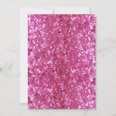 Pink Sparkle look Black Bow Graduation Invitation (Dos)