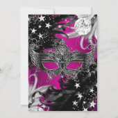 Pink Sparkle Magical Night Masquerade Invitation (Dos)