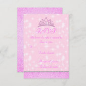 Pink Sparkle Princess RSVP (Devant / Derrière)