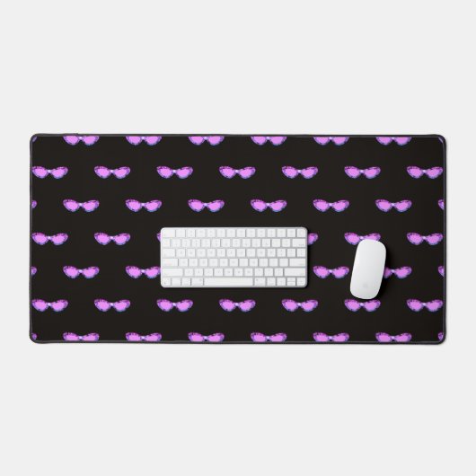 Pink Sparkle Sunglasses Minimalist Pattern Bureaumat (Keyboard & Muis)