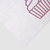 Pink Sparkly Birthday Cupcake-papier Tissuepapier (Detail)