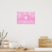 Pink Sparkly Glitter Butterfly Princess Poster (Keuken)