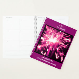 Pink Sparks School Classroom Planner