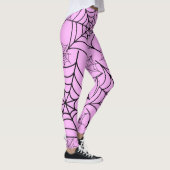 Pink Spider Web Halloween Leggings (Rechts)