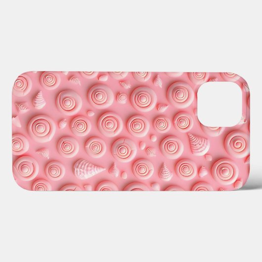 Pink Spiral Pattern iPhone Case Feminine Look (Achterkant (horizontaal))