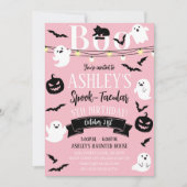 Pink Spook-Tacular Haunted Verjaardag Kaart (Voorkant)