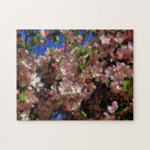 Pink Spring Blossom Blue Sky Orton Effect Legpuzzel