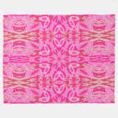 Pink Spring Peony Fleece Deken (Voorkant (Horizontaal))