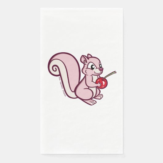 Pink Squirrel Long Napkin Servet (Voorkant)