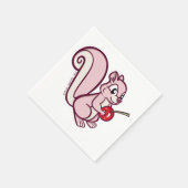 Pink Squirrel Napkin Servet (Hoek)