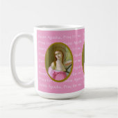 Pink St. Agatha (M 003) 15 oz. Café Mug (Gauche)