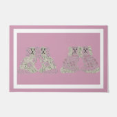Pink Staffordshire Dogs Deurmat (Voorkant)
