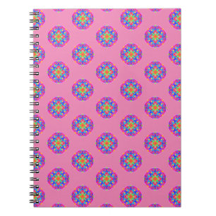 Pink Star Mandala Pattern Boho Notitieboek