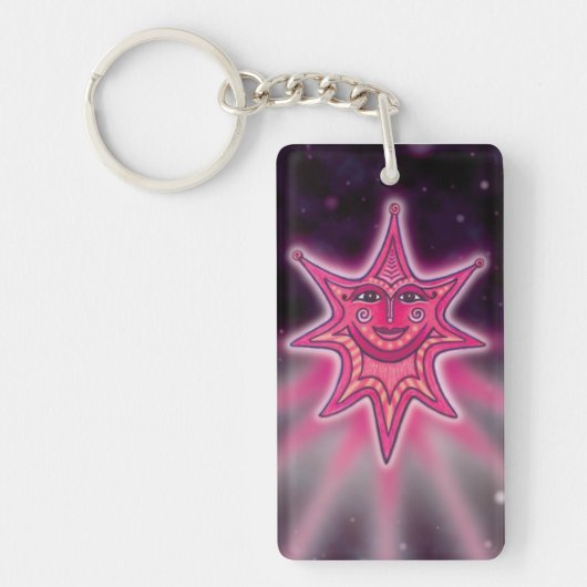 Pink Star-Sleutelhanger Sleutelhanger (Voorkant)