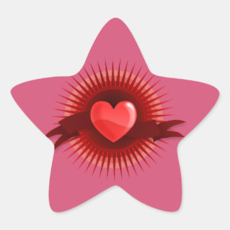 Pink Star Ster Sticker