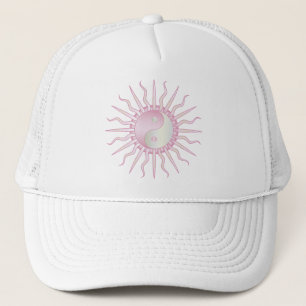 Pink Starburst Yin Yang Trucker Pet