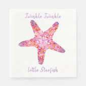 Pink Starfish party luiers Servet (Voorkant)