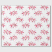 Pink Stargazer Lilies Pattern Cadeaupapier (Vlak)