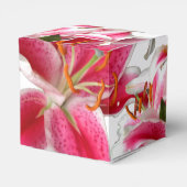 Pink Stargazer Lily Bedankdoosjes (Achterkant)