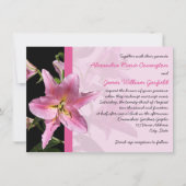 Pink Stargazer Lily Faire-part de mariage 2 (Devant)