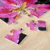 Pink Stargazer Lily Legpuzzel (Zijkant)