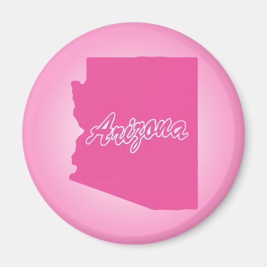 Pink State Arizona Magnet (Devant)