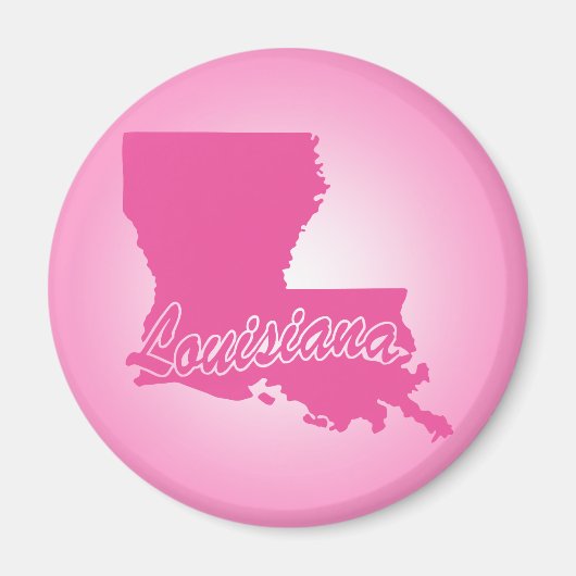 Pink State Louisiana Magnet (Devant)