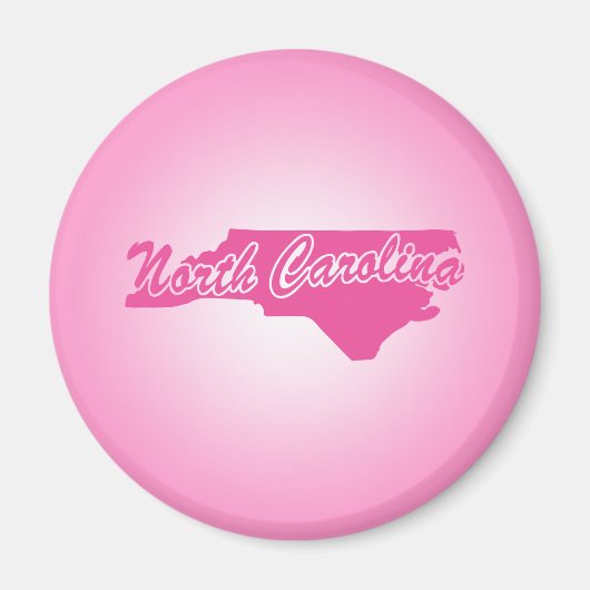 Pink State North Carolina Magnet (Devant)