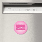 Pink State South Dakota Magnet (In Situ (Lave-vaisselle))