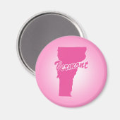Pink State Vermont Magnet (Recto/Verso)