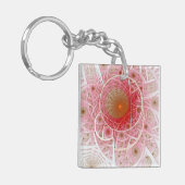 Pink Steampunk Abstract Sleutelhanger (Voorkant Links)