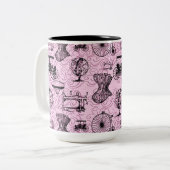 Pink Steampunk Motif café Mug (Devant gauche)