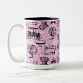Pink Steampunk Motif café Mug (Gauche)