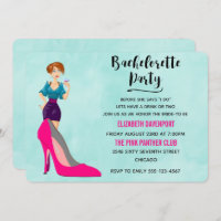 Pink Stiletto et Invitation de la Fille Bacheloret