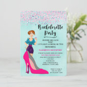 Pink Stiletto et Invitation de la Fille Bacheloret (Debout devant)