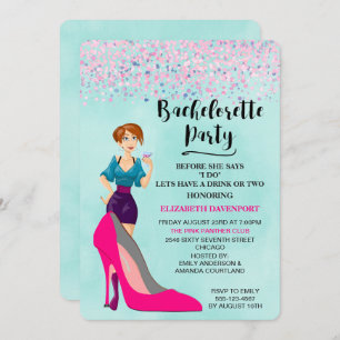 Pink Stiletto et Invitation de la Fille Bacheloret