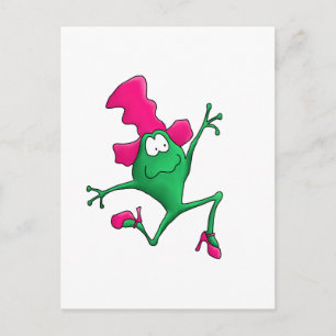 Pink Stilletto Happy Frog Briefkaart