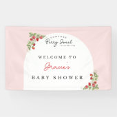 Pink Strawberry Baby Shower Spandoek (Horizontaal)