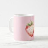 Pink Strawberry Fruit Koffiemok (Voorkant links)