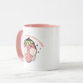 Pink Strawberry Self Love is de beste liefdessingl Mok (Voorkant links)