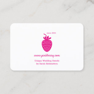 PINK STRAWBERRY Simple Modern Logo . Visitekaartje