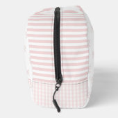 Pink Stripe Bow Pattern Gingham Coquette Cosmetic  Toilettasje (Rechts)